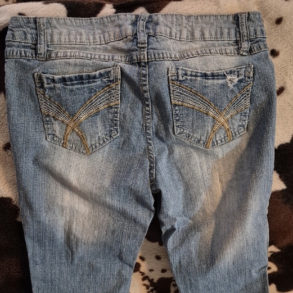 Mudd Blue Skinny Jeans Distressed Denim - Picture 8 of 12